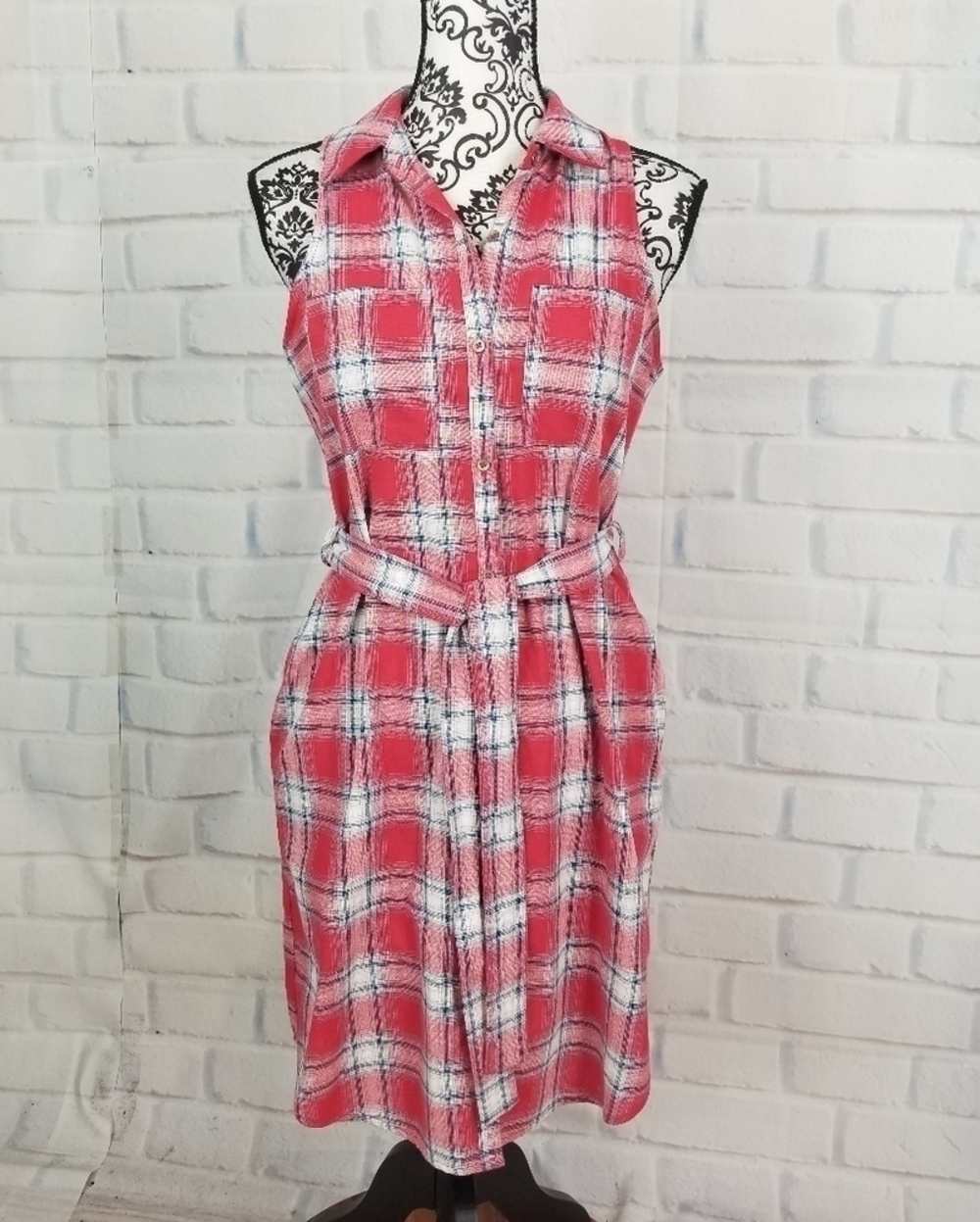 Universal Thread button front plaid dress sz xs